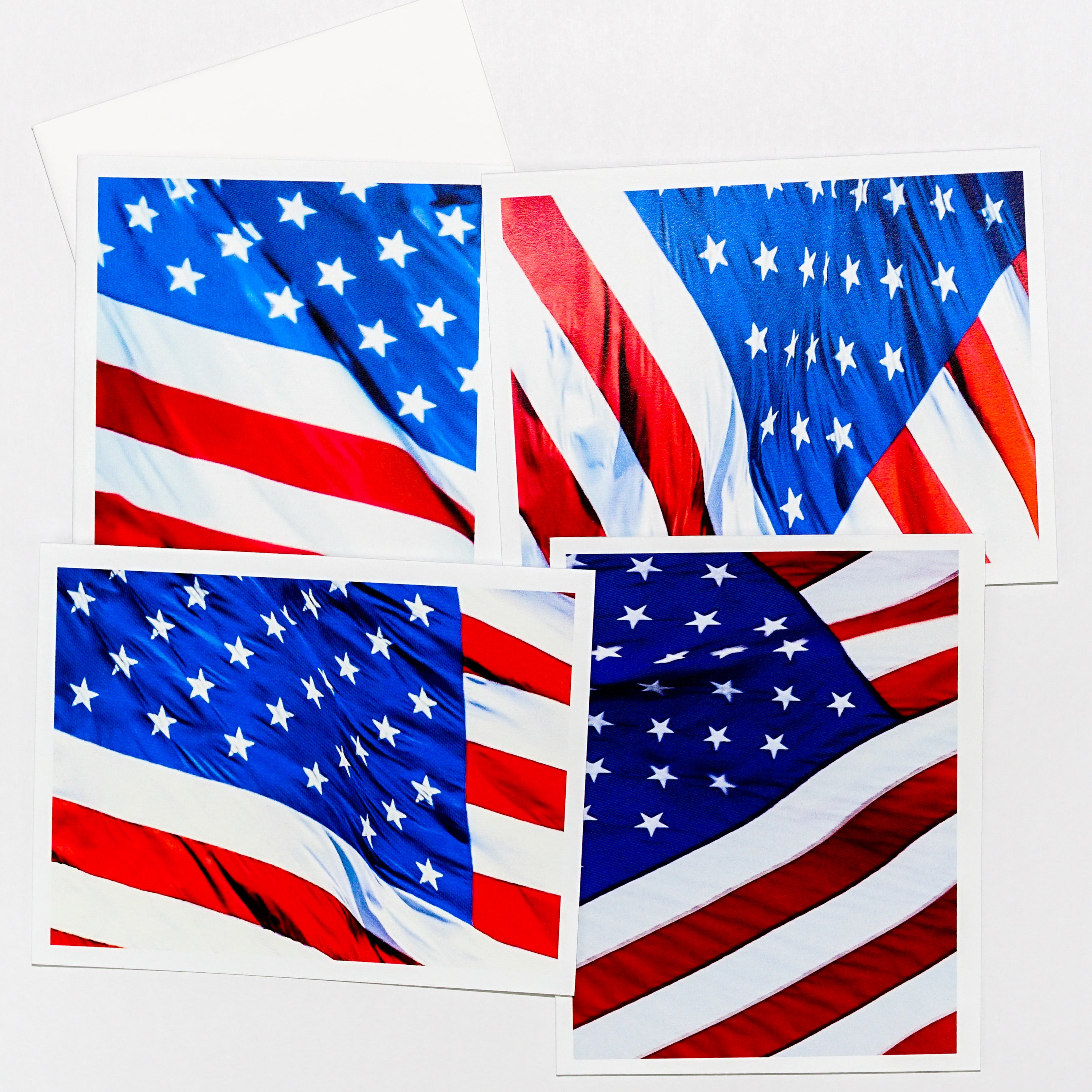 American Flag Textured Note Cards with Matching Envelopes