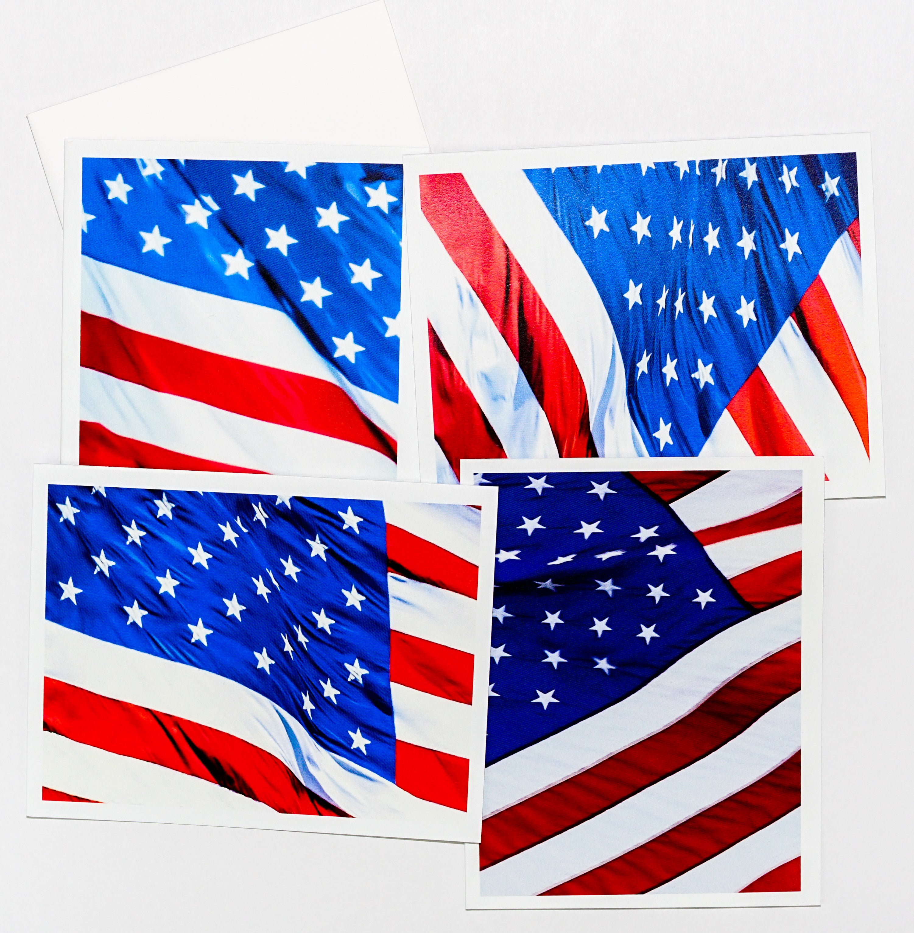 American Flag Textured Note Cards with Matching Envelopes