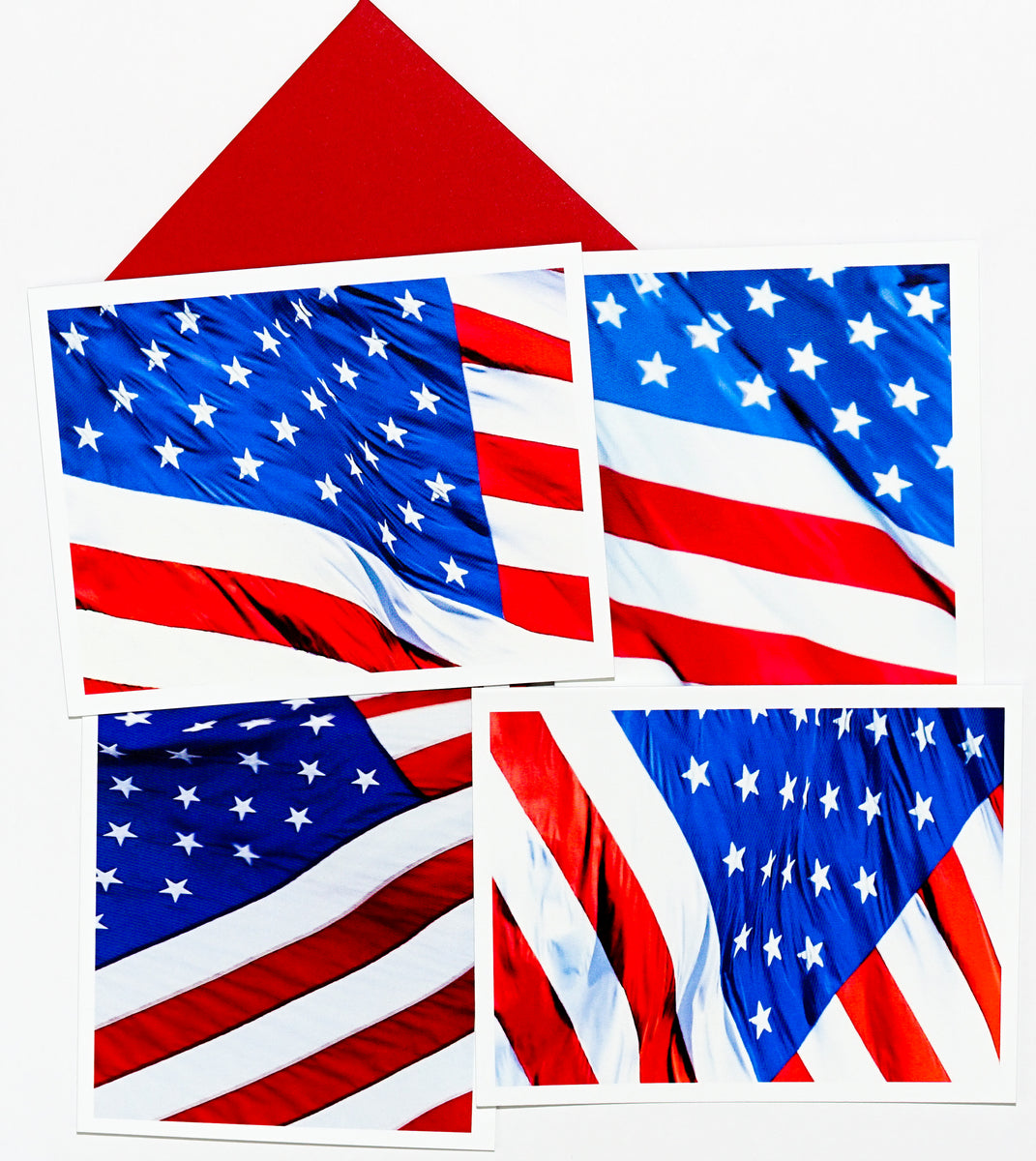 American Flag Photographic Smooth Note Cards With Red Envelopes ...